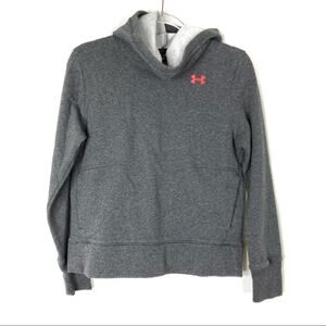 Under Armour Gray Sweatshirt Mock Neck Loose Athleisure Cotton Poly Womens Small
